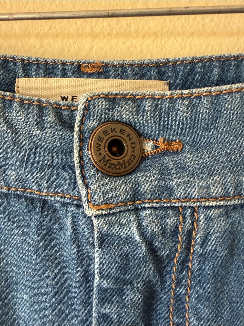 Weekend Max Mara 100% Cotton Wide Leg Denim Pants - Picture 5 of 12